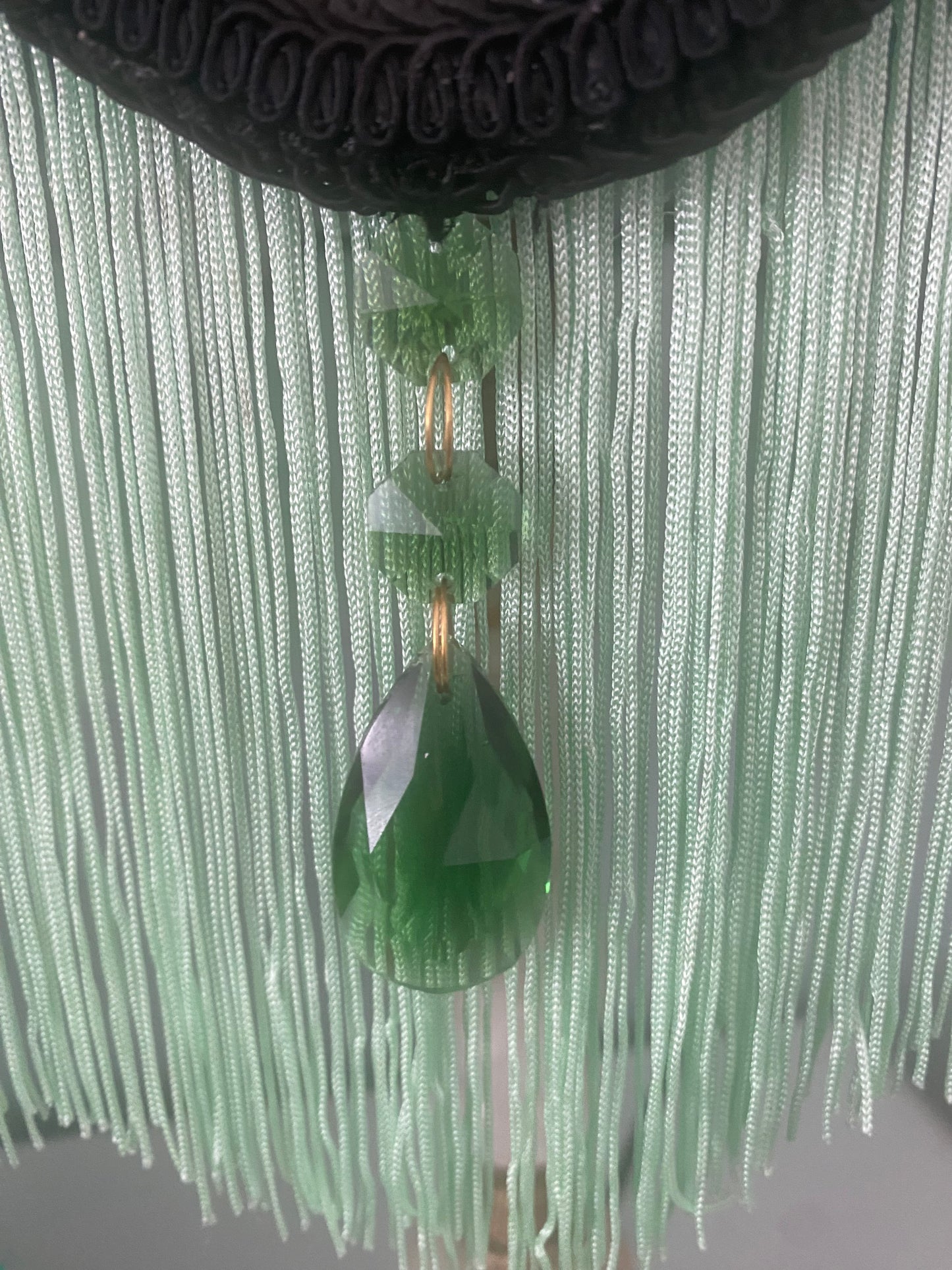 Art Deco fringed lampshade: The Gretta Palour shade