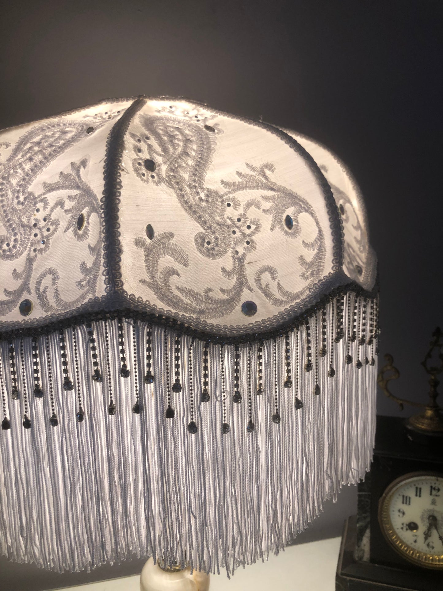 Art Deco Fringed Lampshade: The Whitney