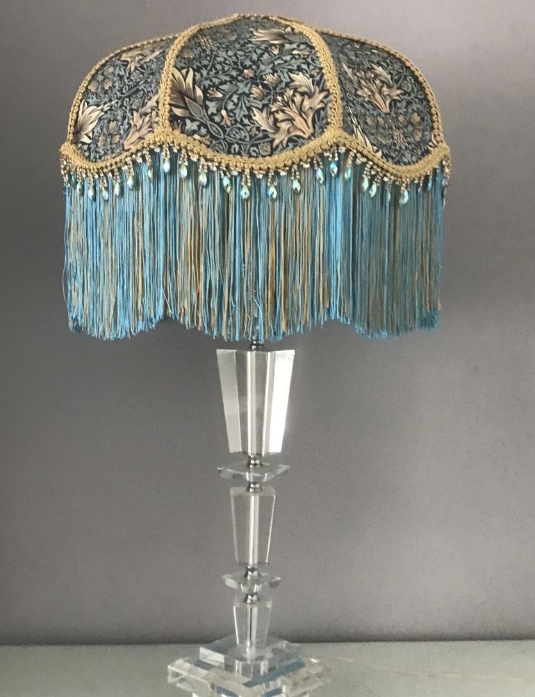William Morris Fringed Lampshades