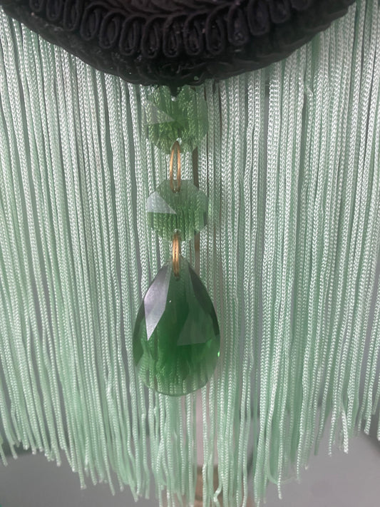 Art Deco  fringed lampshade: The Gretta Palour  shade