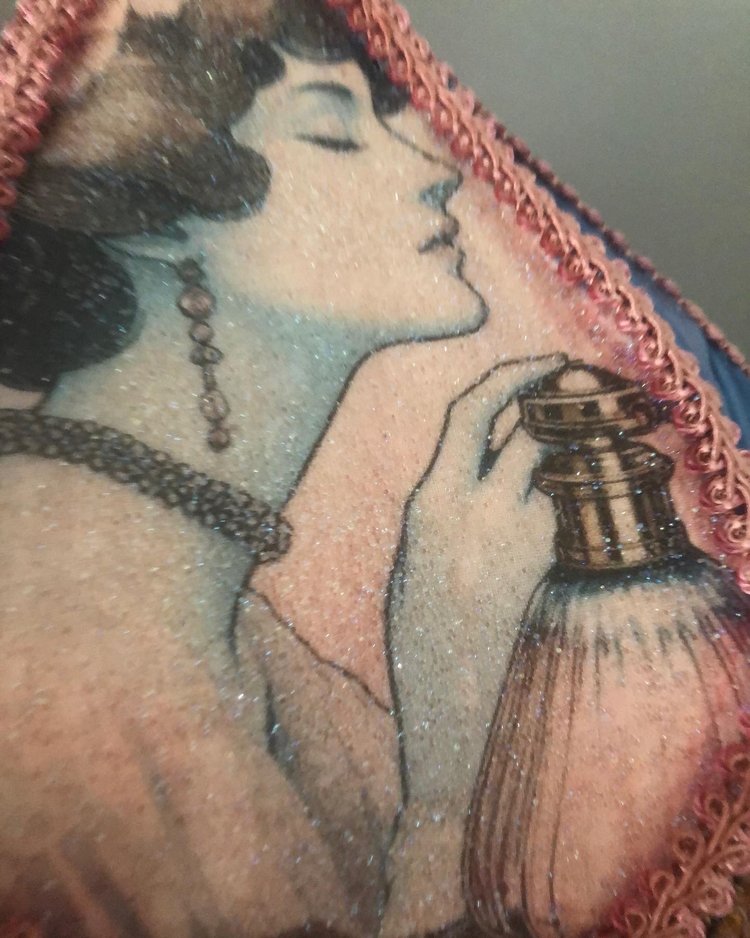 Victorian fringed lampshade: The Lady Lavender tulip  shade