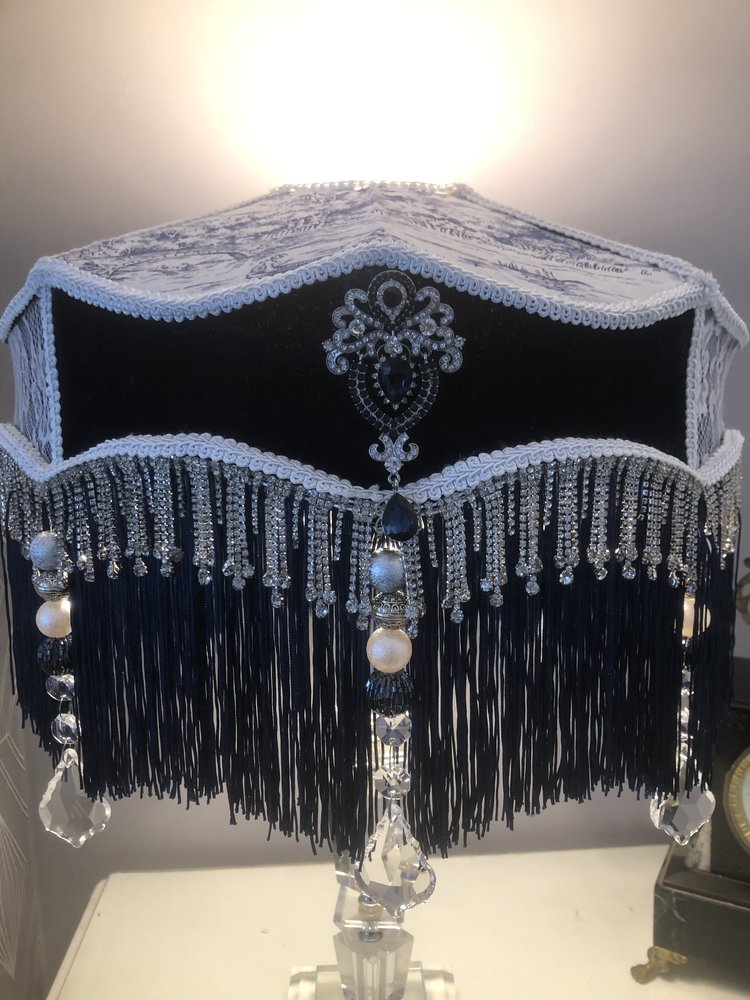 Victorian fringed Lampshade: The Anastasia parlour shade